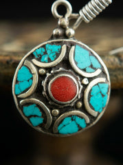Authentic Tibetan Turquoise Boho Drop Earrings
