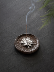 Tibetan Zen Pure Tin Lotus Incense Holder