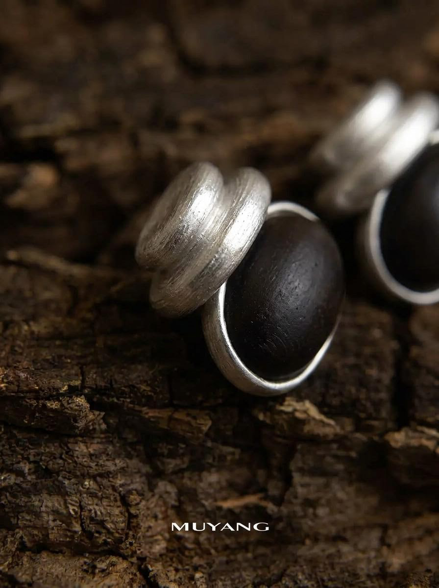 Tibetan Elegance 925 Silver Stud Earrings