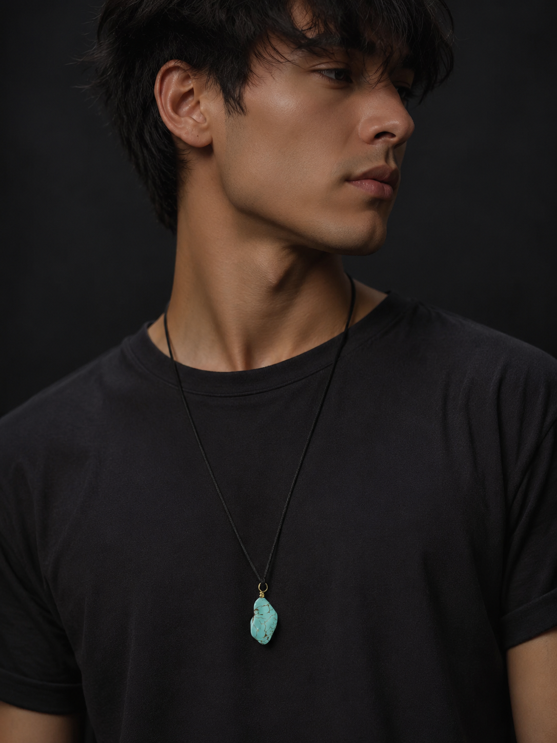 Khampa Tibetan Freeform Turquoise Necklace