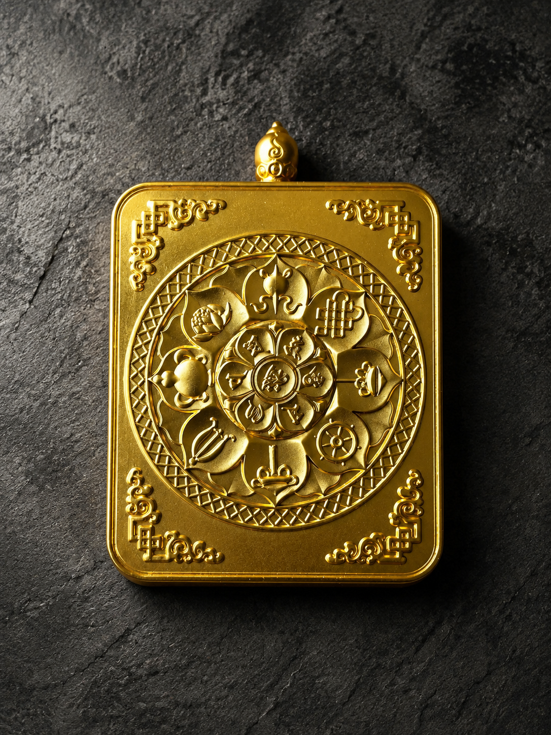 Hand-Painted Tibetan Buddha Eyes Thangka Pendant