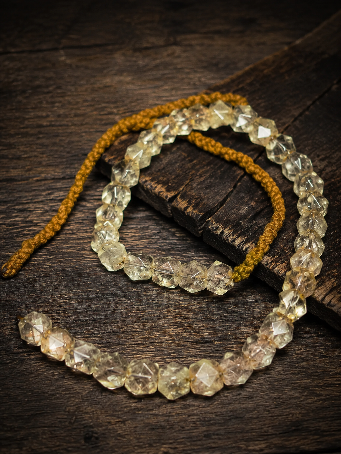 Vintage Faceted Clear Quartz Tibetan Necklace