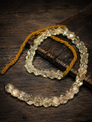 Vintage Faceted Clear Quartz Tibetan Necklace