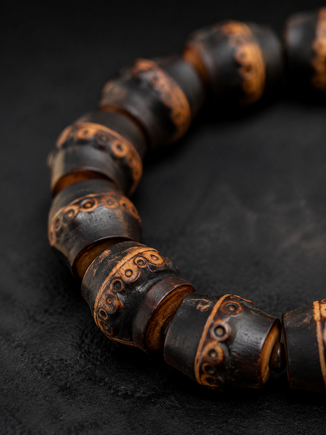 Handmade Tibetan Purple Bamboo & Blood Vine Bracelet