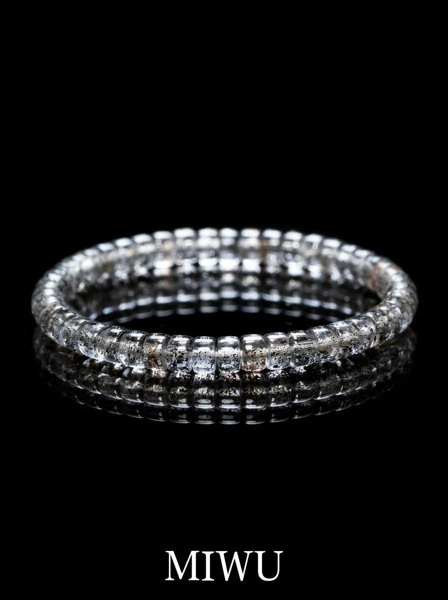 Tibetan Black Super Seven Crystal Healing Bracelet 6mm