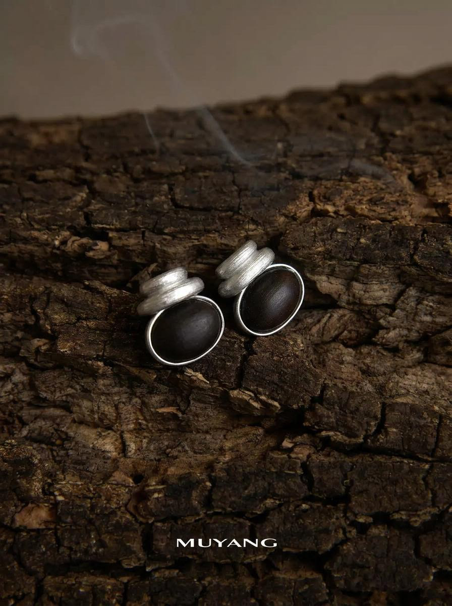 Tibetan Elegance 925 Silver Stud Earrings