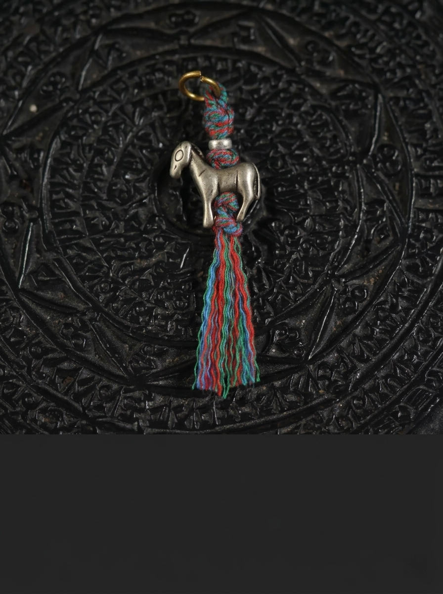 Tibetan Lima Copper Zodiac Horse Mala Pendant
