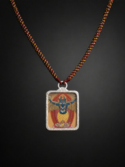 Hand-Painted Tibetan Thangka Amulet Necklace