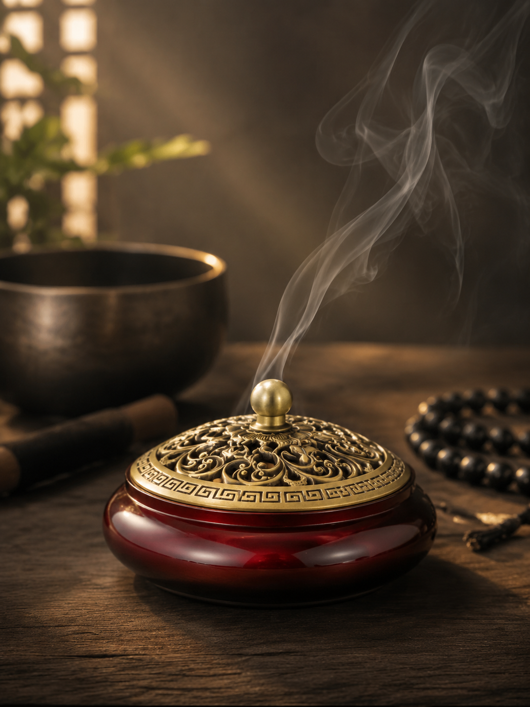 Tibetan Zen Brass Incense Burner for Meditation