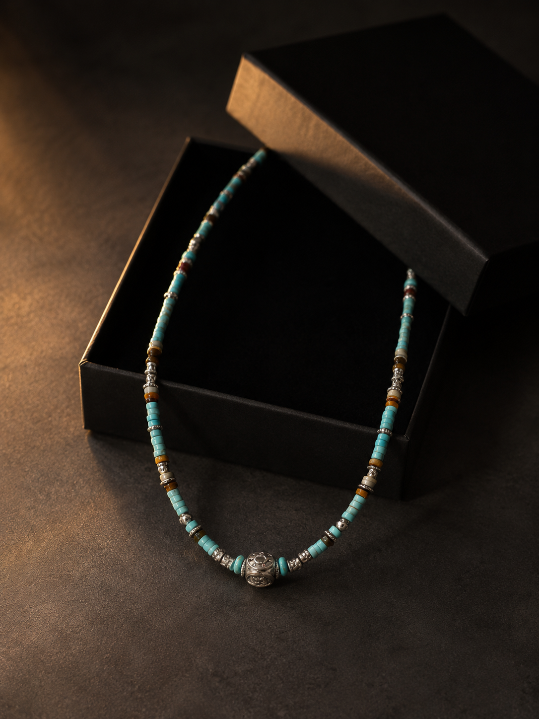 Minimalist Tibetan Handcrafted Beaded Necklace for Men