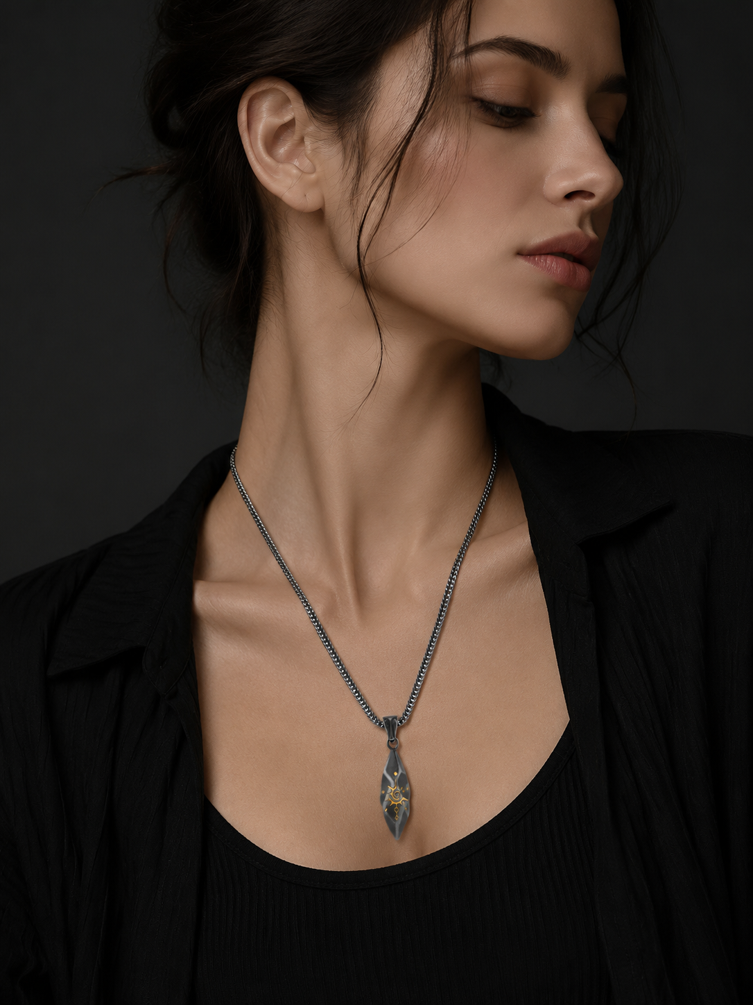Tibetan Wishing Stone Amulet Pendant Necklace