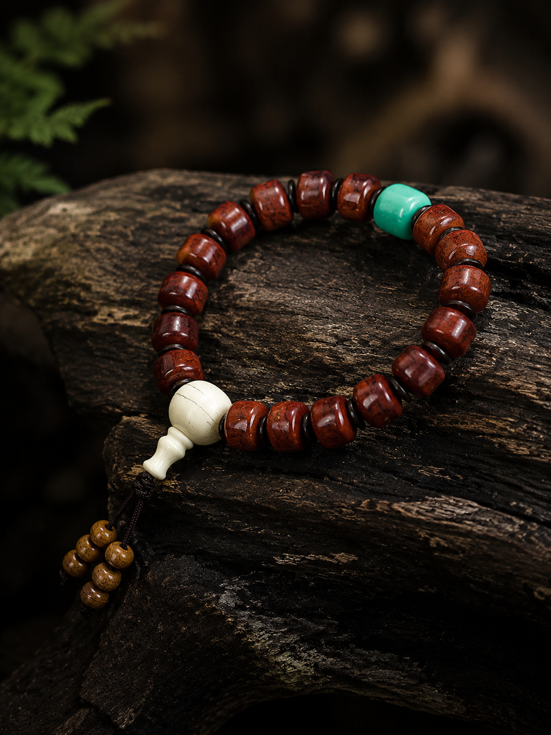 Authentic Tibetan Vintage Yak Bone Mala Bracelet