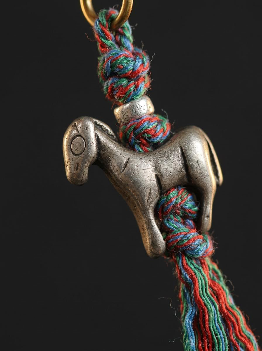 Tibetan Lima Copper Zodiac Horse Mala Pendant