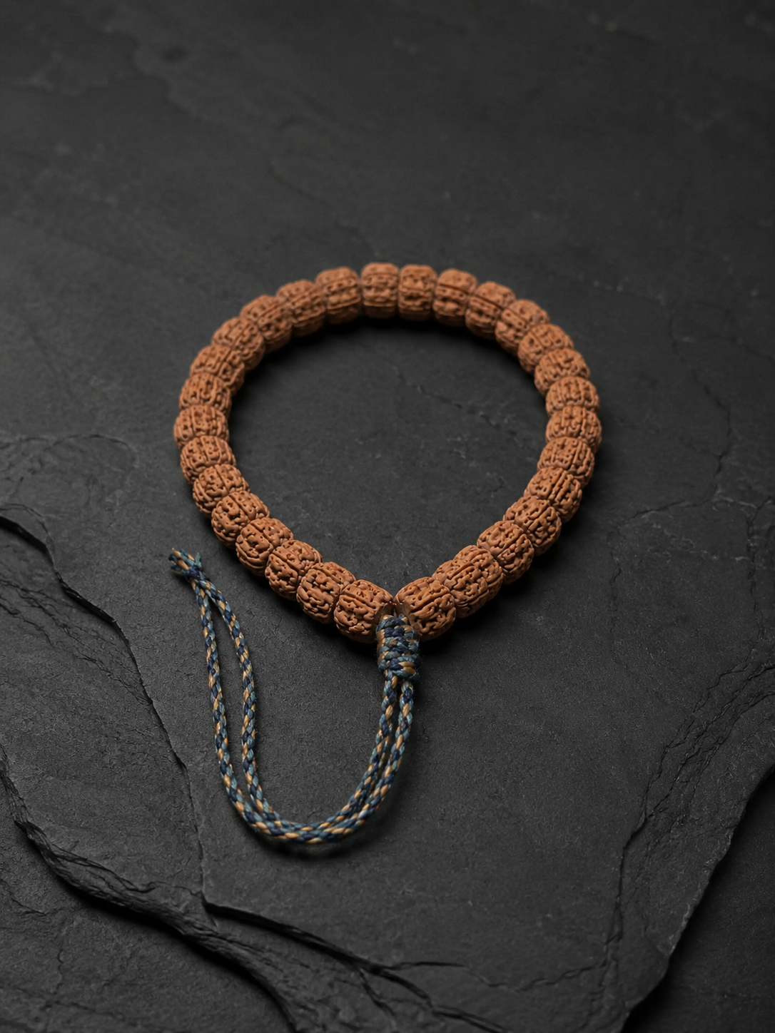 Tibetan Rudraksha 36-Bead Meditation Mala Bracelet