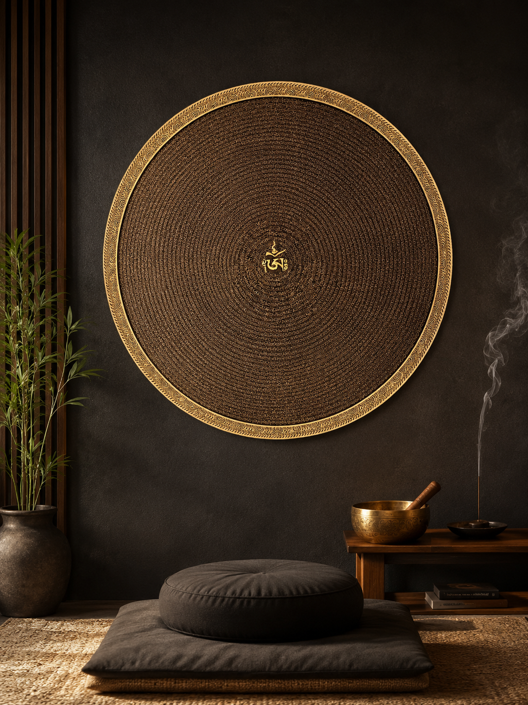 Hand-Painted Tibetan Mandala Thangka Wall Art