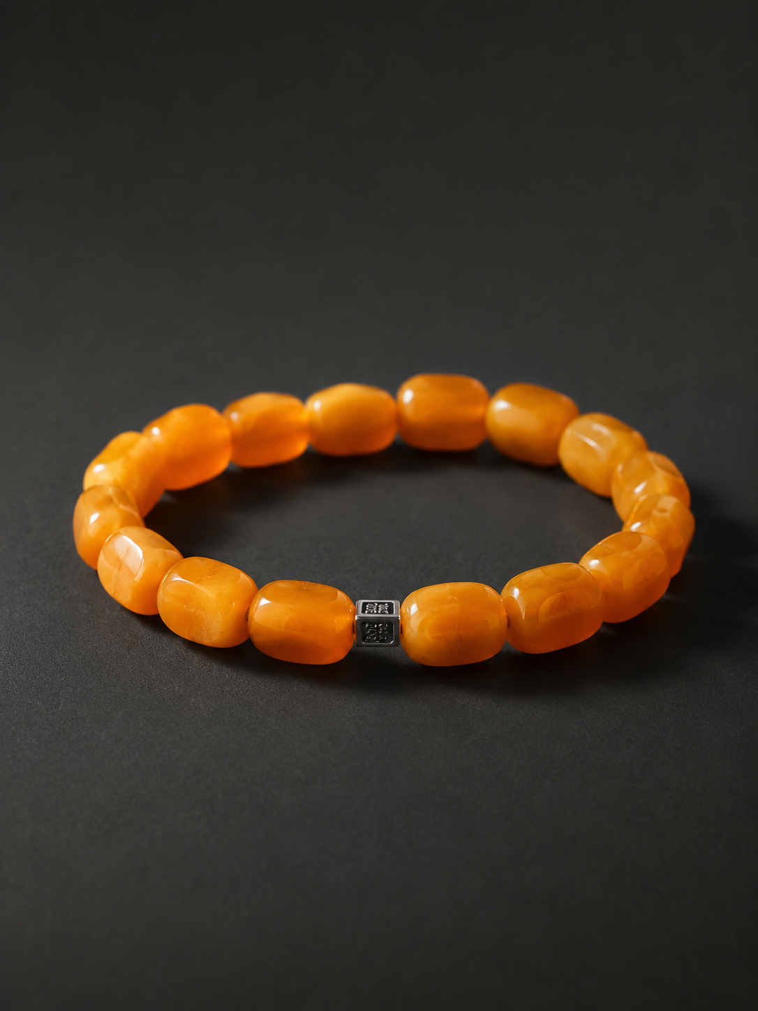 Natural Beeswax Amber Irregular Bead Tibetan Bracelet