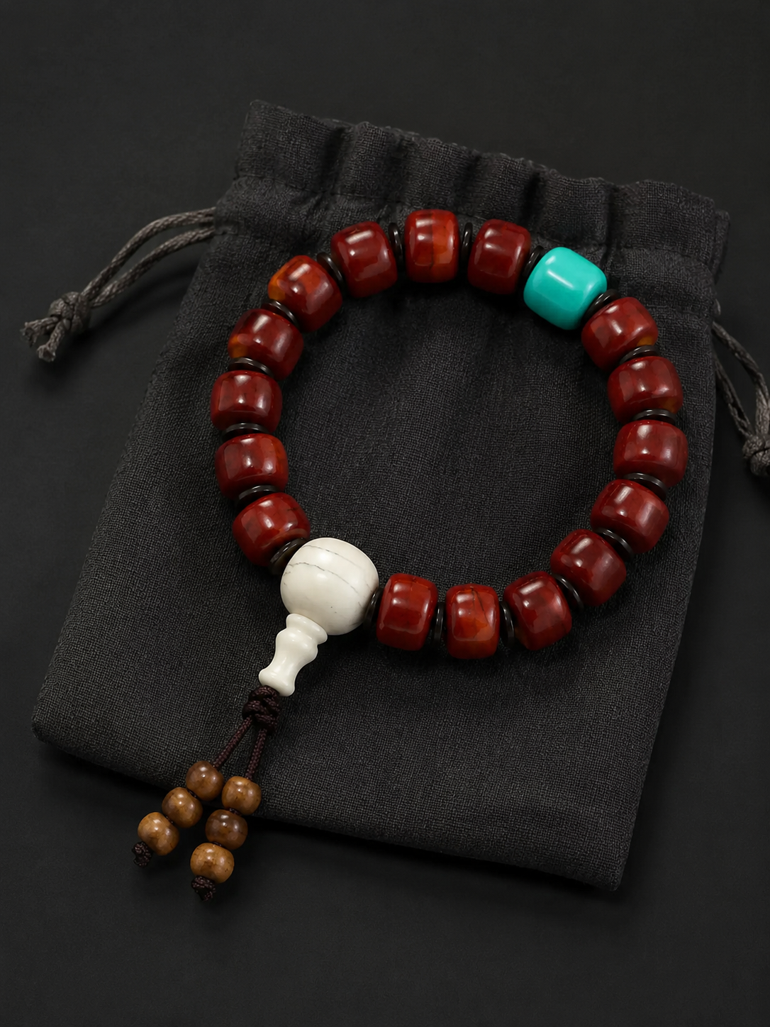 Authentic Tibetan Vintage Yak Bone Mala Bracelet