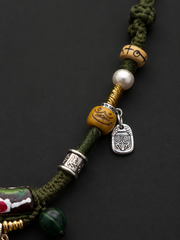 Handmade Tibetan Woven Necklace Cord with Universal Pendant Clasp