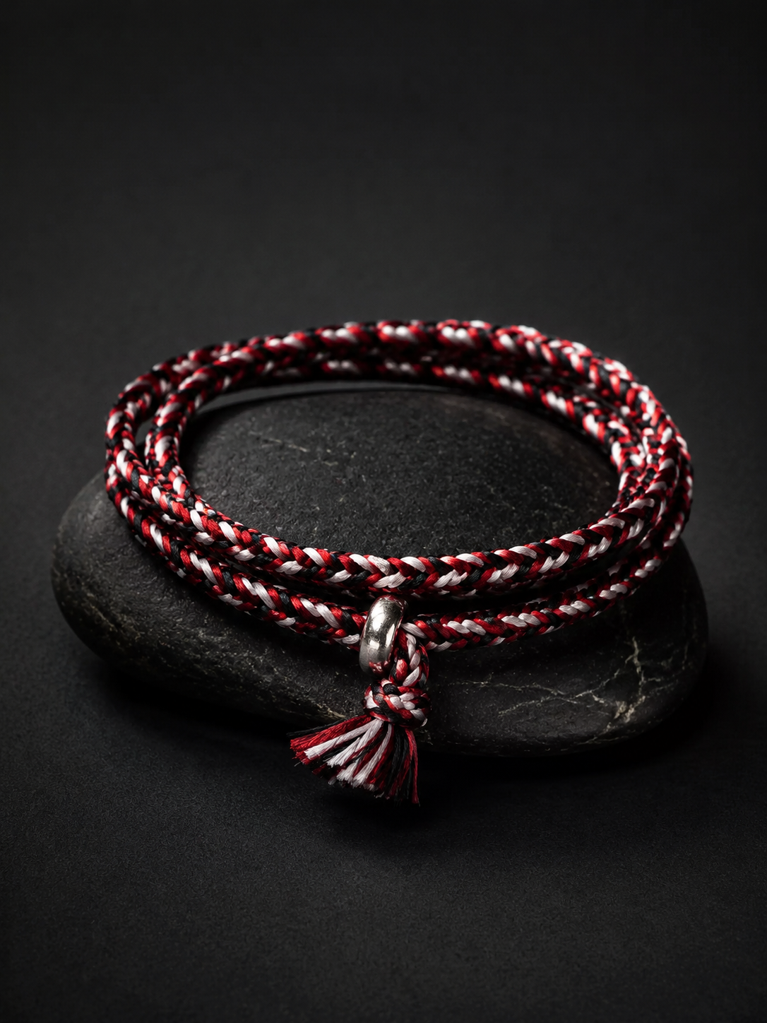 Tibetan Handmade Mulberry Silk Double Wrap Braided Bracelet