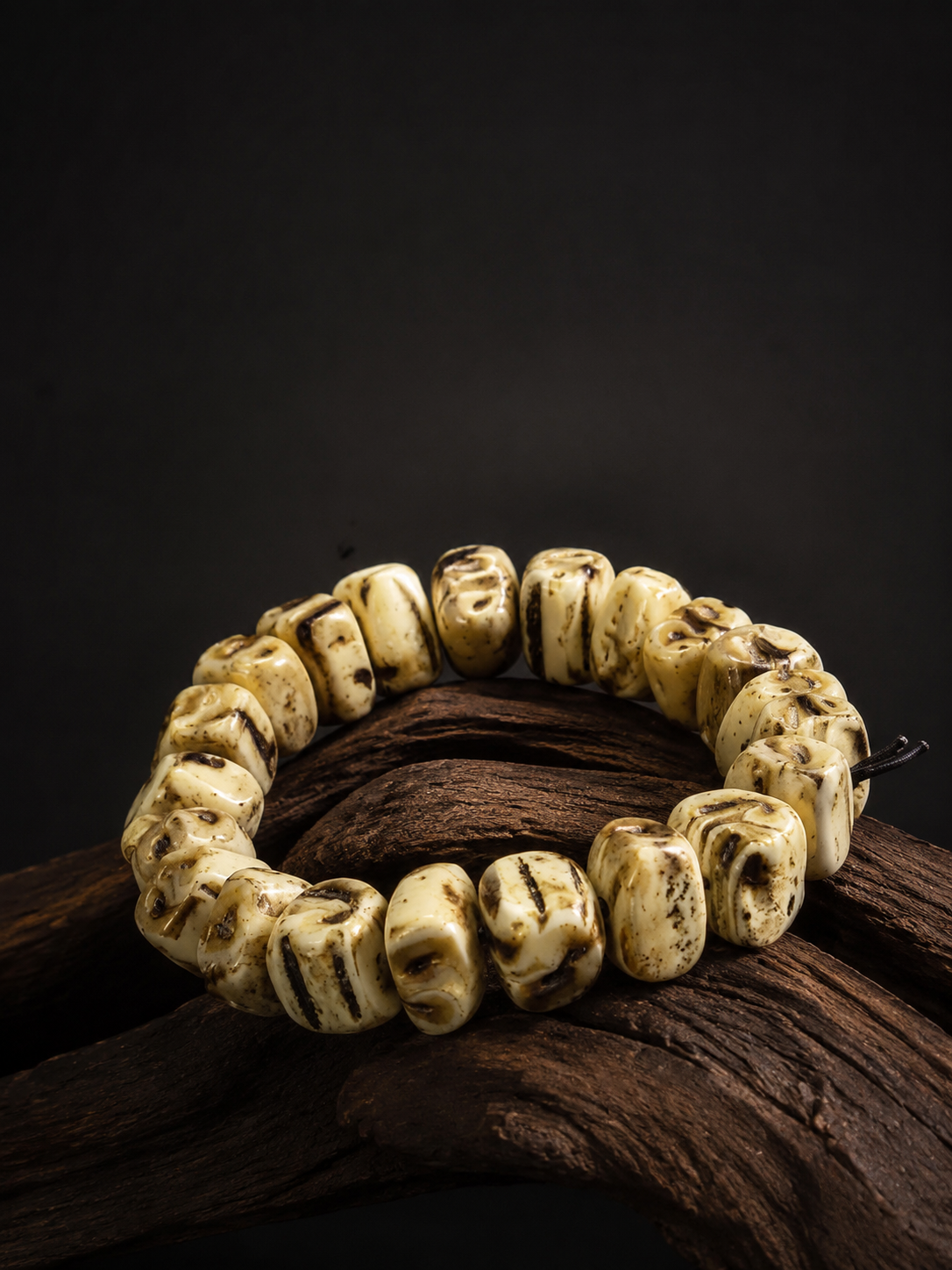 Vintage Tibetan Yak Bone Chunky Bead Bracelet