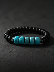 Vintage Tibetan Turquoise & Coconut Shell Bracelet