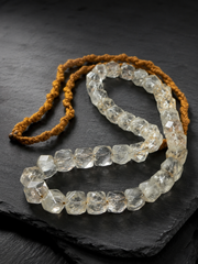 Vintage Faceted Clear Quartz Tibetan Necklace