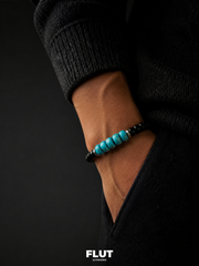 Vintage Tibetan Turquoise & Coconut Shell Bracelet