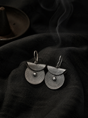 Handmade Vintage Tibetan Silver Spiral Drop Earrings