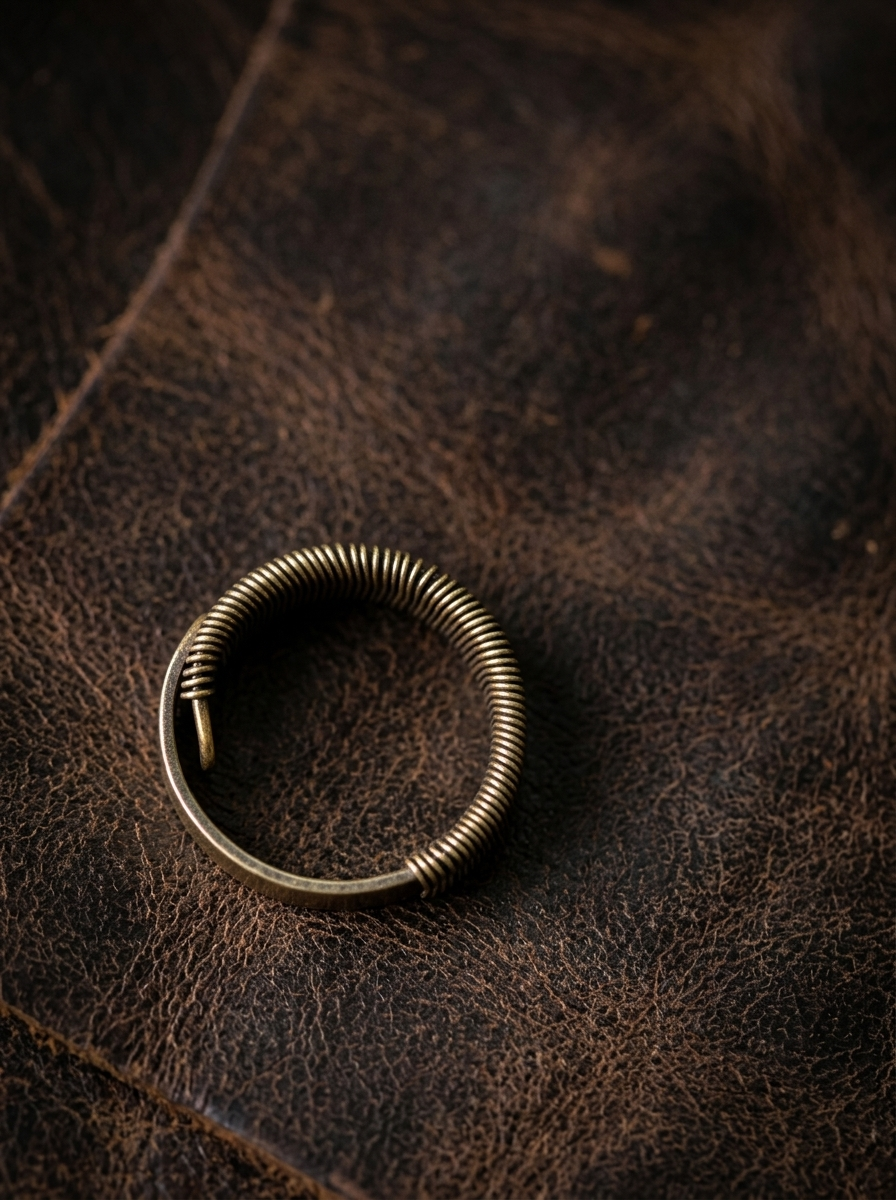 Vintage Tibetan Copper Wire Wrapped Ring, Adjustable