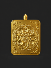Hand-Painted Kalachakra Thangka Pendant Amulet