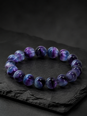 Tibetan Bi-Color Fluorite Crystal Healing Bracelet
