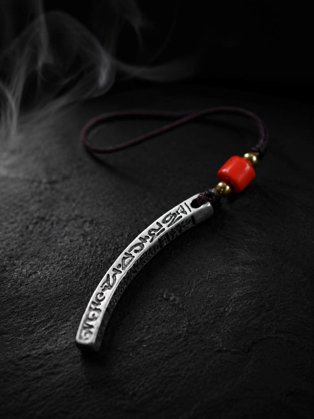 Tibetan Silver Om Mani Padme Hum Pendant Charm