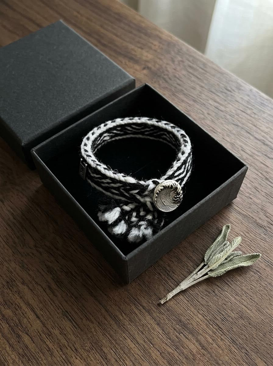 Handmade Tibetan Wool Bracelet: Nomadic Heritage