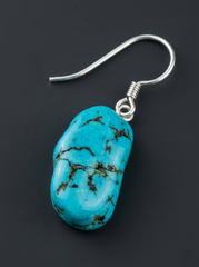 Handmade Tibetan Vintage Fine Silver Drop Earrings