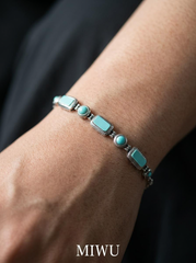 Authentic Tibetan Turquoise & 925 Silver Bracelet