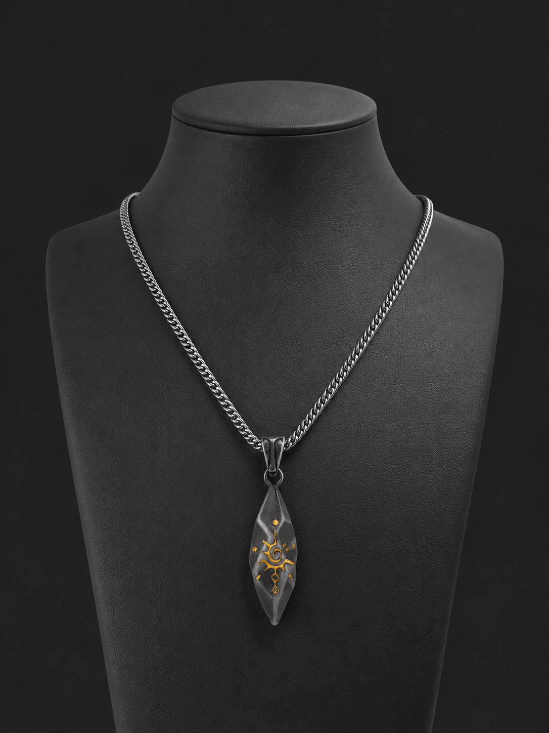 Tibetan Wishing Stone Amulet Pendant Necklace