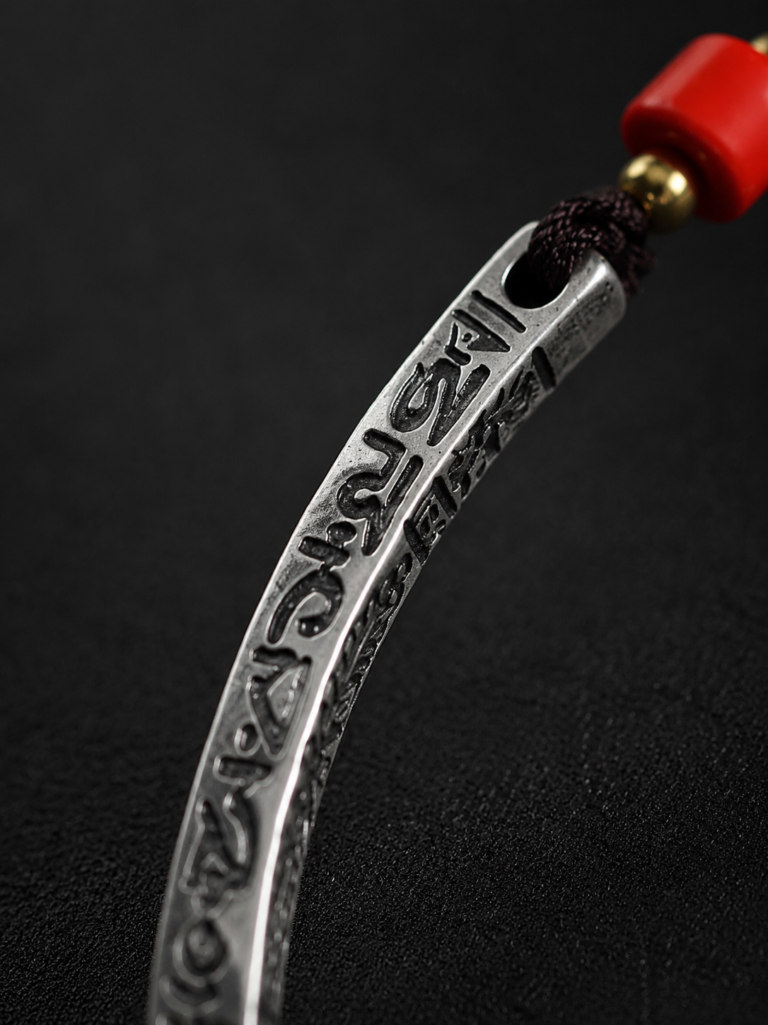 Tibetan Silver Om Mani Padme Hum Pendant Charm