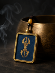 Hand-Painted Tibetan Thangka Vajra Amulet Necklace