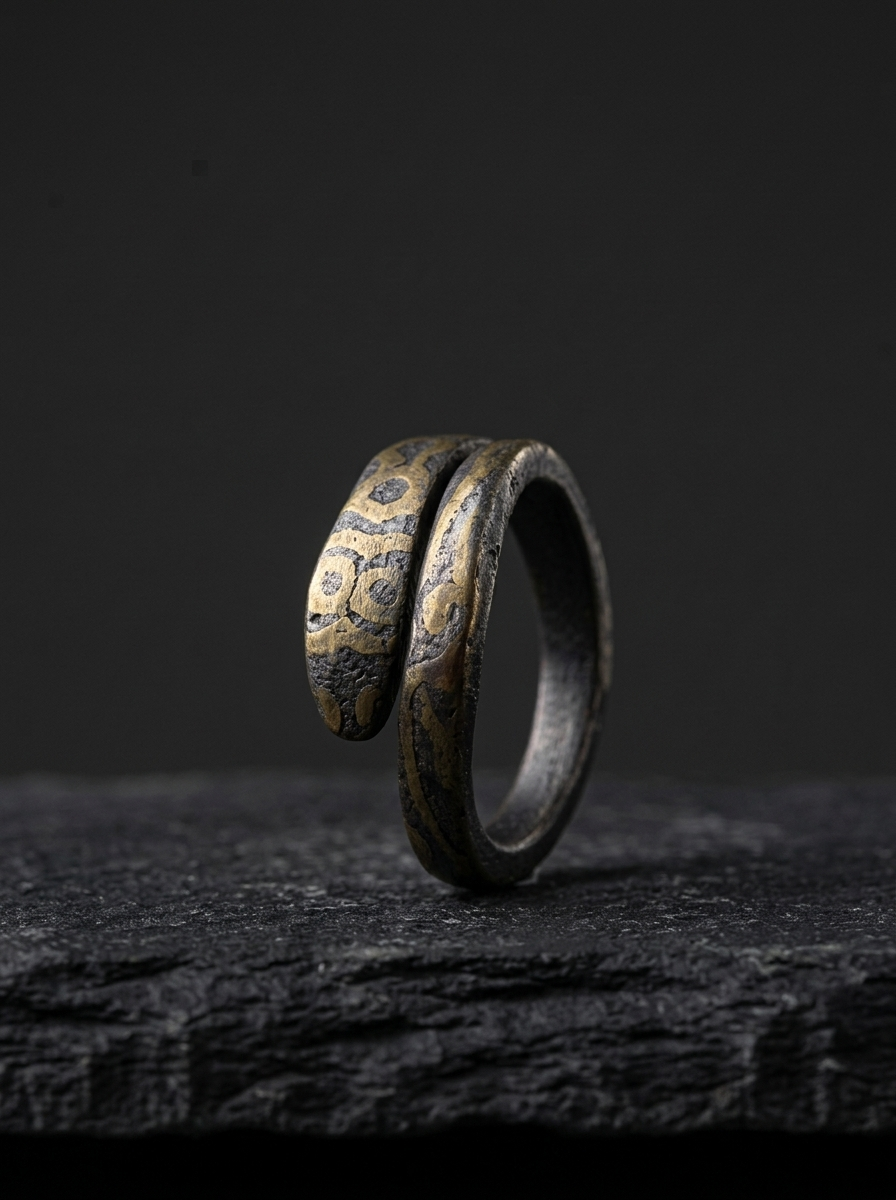 Vintage Tibetan Snake Thumb Ring - Adjustable