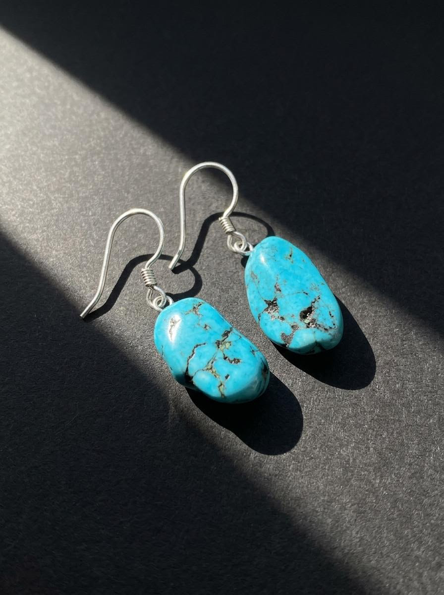 Handmade Tibetan Vintage Fine Silver Drop Earrings