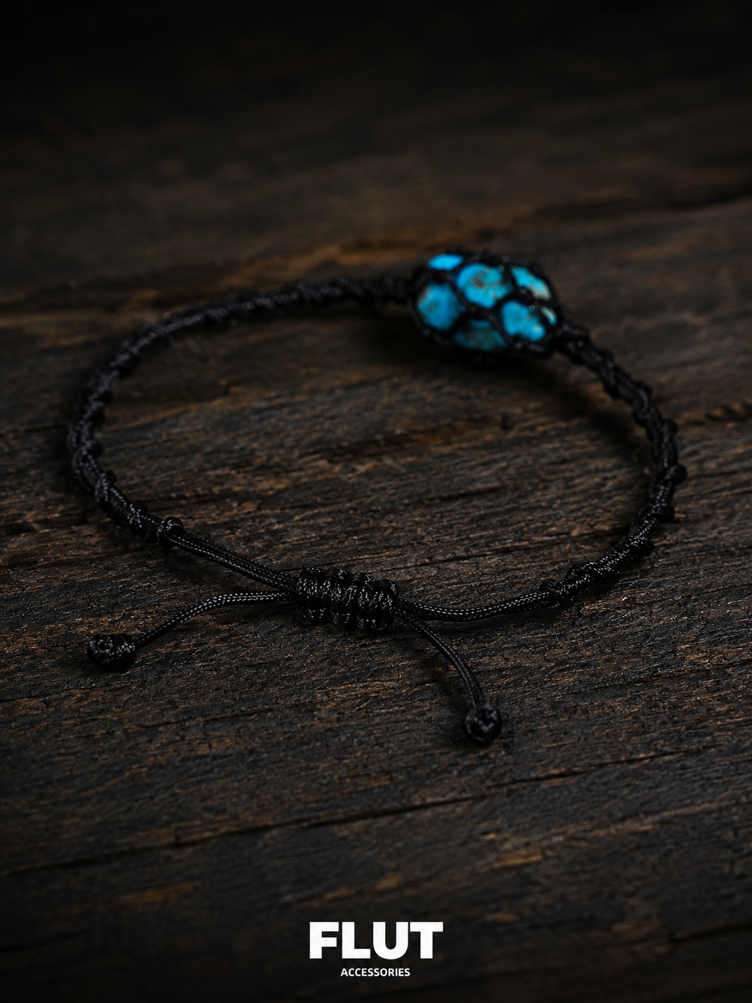 Tibetan Raw Turquoise Hand-Woven Adjustable Bracelet