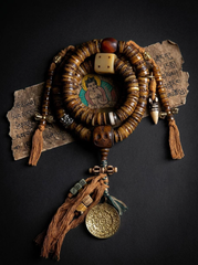Authentic Tibetan Vintage Yak Bone 108 Mala Beads