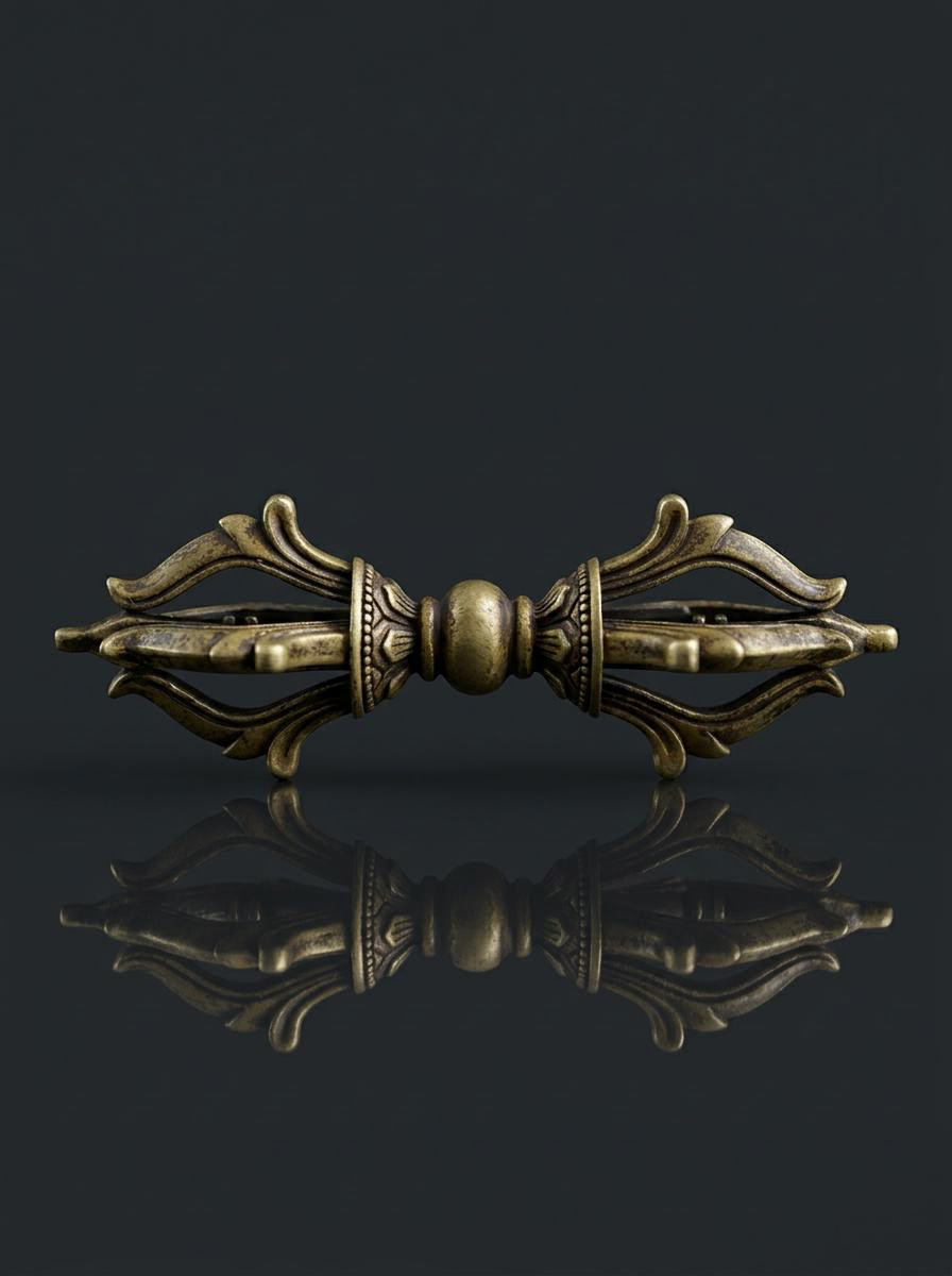 Authentic Tibetan Pure Brass 5-Pronged Vajra Dorje