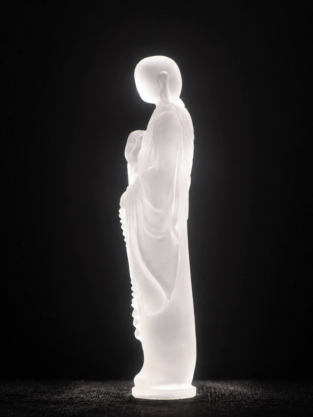Tibetan Clear Quartz Faceless Buddha & Lotus Base