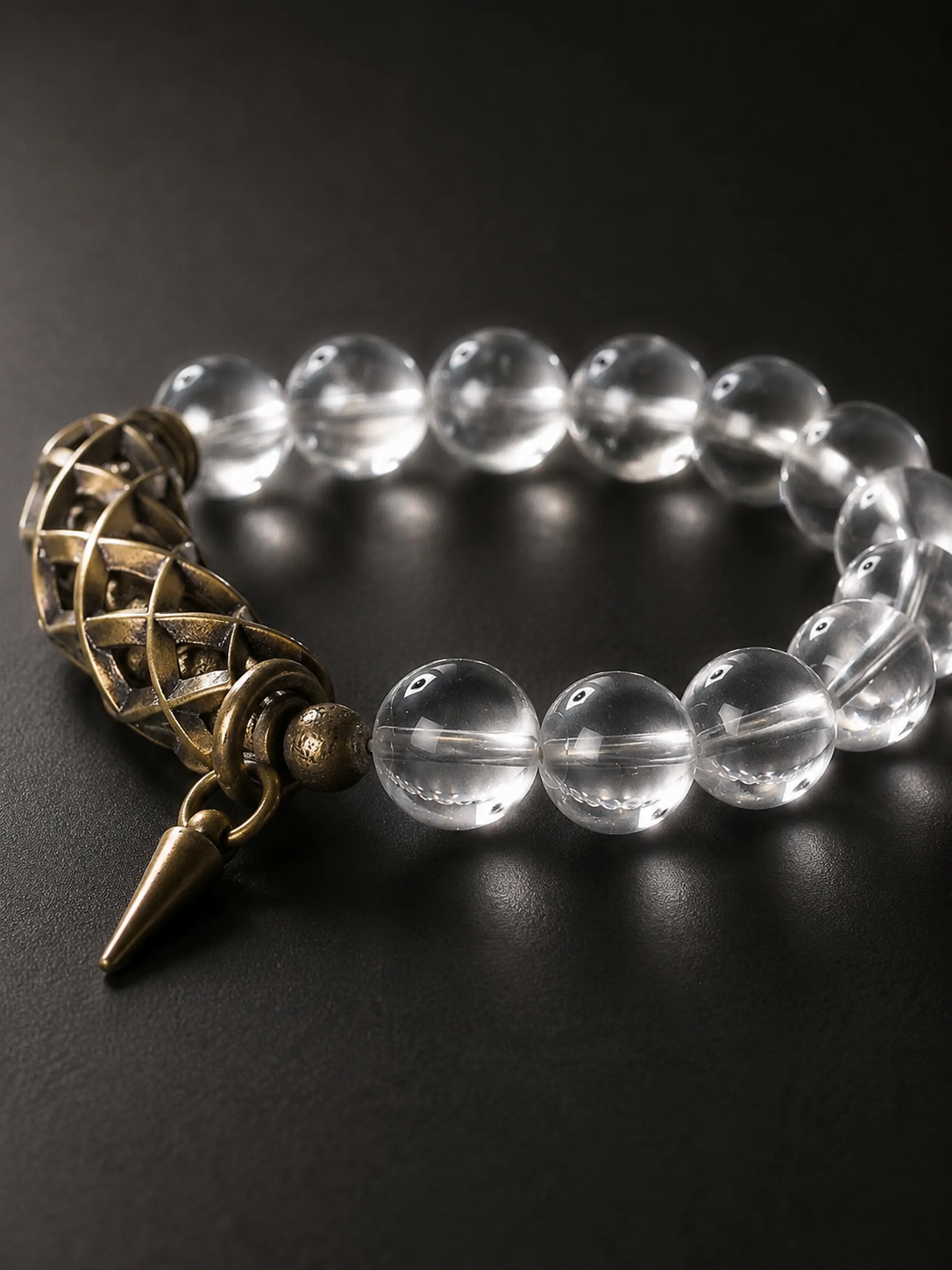 Tibetan Clear Quartz Minimalist Bracelet
