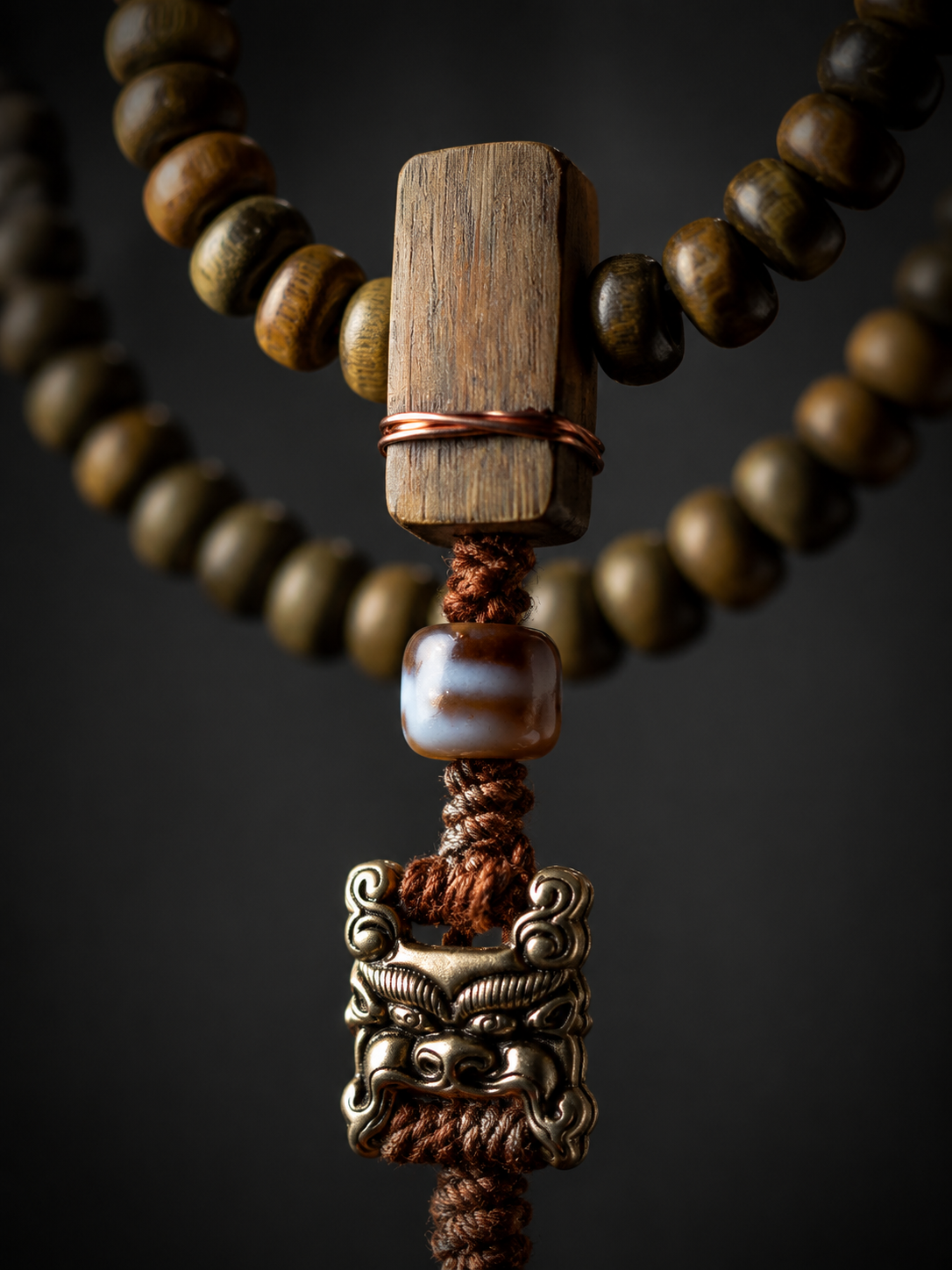108 Green Sandalwood Mala Beads Tibetan Prayer Necklace