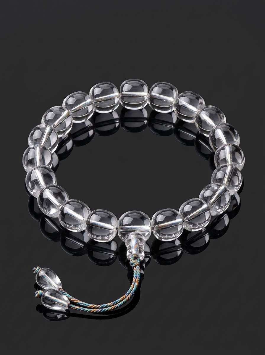 Tibetan Clear Quartz Meditation Mala Bracelet