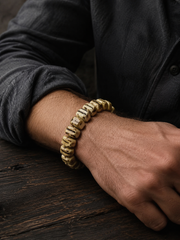 Vintage Tibetan Yak Bone Chunky Bead Bracelet