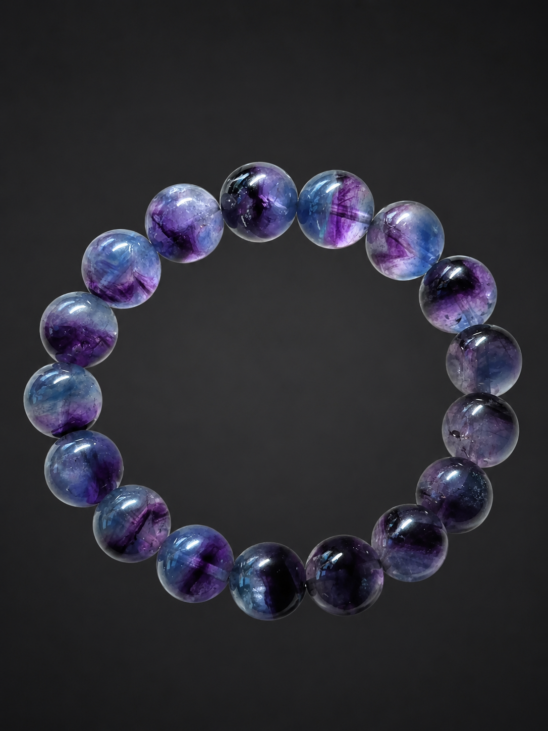 Tibetan Bi-Color Fluorite Crystal Healing Bracelet