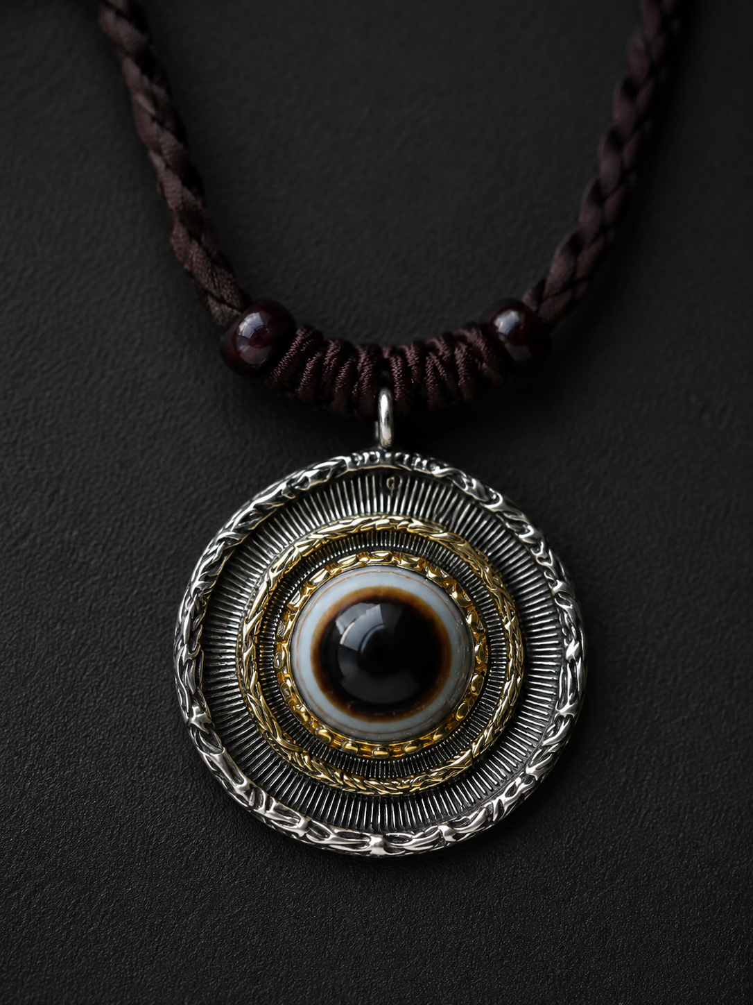 Tibetan Agate Dzi Bead Healing Necklace